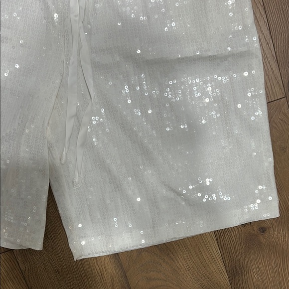White Sequin Shorts - Picture 6 of 6